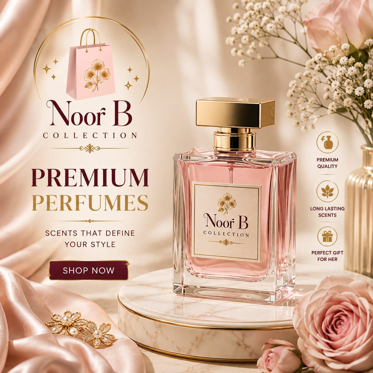 Premium Eau de Parfum for Women | Long-Lasting Elegant Floral Fragrance